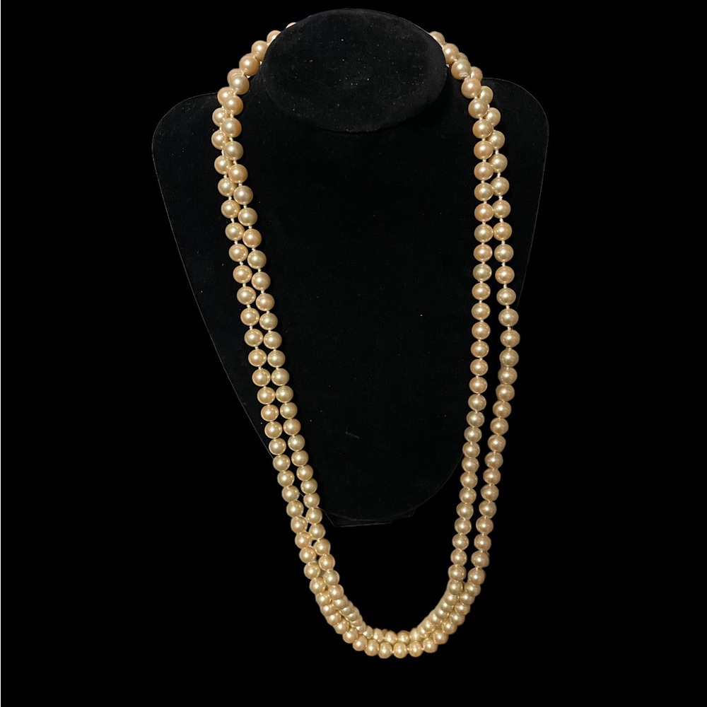 Late 50s/ Early 60s Marvella Hand Knotted Necklace - two strands